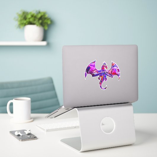 Dragon Sticker (Laptop op bureau)