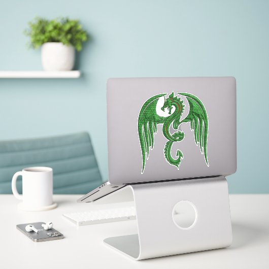 Dragon Sticker (Laptop op bureau)