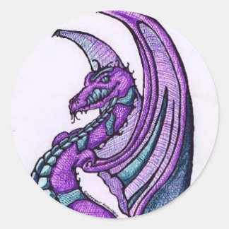 Dragon Sticker/envelopzegels glimlachen Ronde Sticker