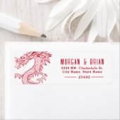 Dragon stijl vooraf geadresseerd etiket (Insitu)