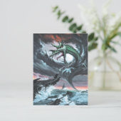 Dragon Storm Briefkaart (Staand voorkant)