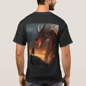 Dragon Strike op de berg T-shirt (Achterkant)