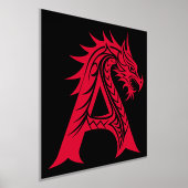 Dragon Style Letter A, Dragon Alphabet, Monogram Folie Afdrukken (Laagn)