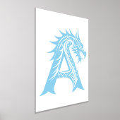 Dragon Styled Letter A, Dragon Alphabet, Monogram Folie Afdrukken (Laagn)