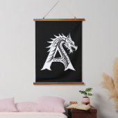 Dragon Styled Letter A, Dragon Alphabet, Monogram Hangend Wandkleed (Slaapkamer)
