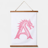 Dragon Styled Letter A, Dragon Alphabet, Monogram Hangend Wandkleed (Voorkant)