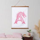 Dragon Styled Letter A, Dragon Alphabet, Monogram Hangend Wandkleed (Slaapkamer)
