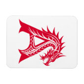 Dragon Styled Letter A, Dragon Alphabet, Monogram Magneet (Horizontaal)