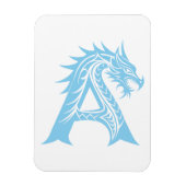 Dragon Styled Letter A, Dragon Alphabet, Monogram Magneet (Verticaal)