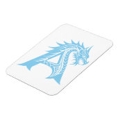 Dragon Styled Letter A, Dragon Alphabet, Monogram Magneet (Linkerzijde)