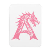 Dragon Styled Letter A, Dragon Alphabet, Monogram Magneet (Verticaal)