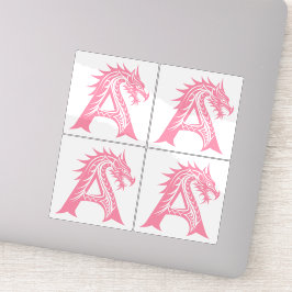 Dragon Styled Letter A, Dragon Alphabet, Monogram Sticker