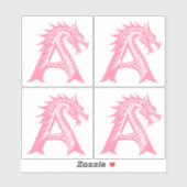Dragon Styled Letter A, Dragon Alphabet, Monogram Sticker (Vel)
