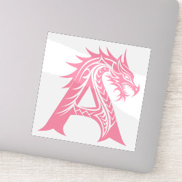 Dragon Styled Letter A, Dragon Alphabet, Monogram Sticker