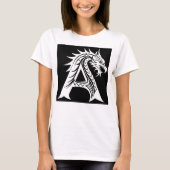 Dragon Styled Letter A, Dragon Alphabet, Monogram T-shirt (Voorkant)