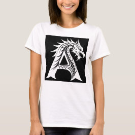 Dragon Styled Letter A, Dragon Alphabet, Monogram T-shirt