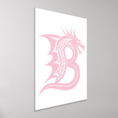 Dragon Styled Letter B, Dragon Alphabet, Monogram Folie Afdrukken (Laagn)