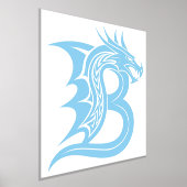 Dragon Styled Letter B, Dragon Alphabet, Monogram Folie Afdrukken (Laagn)