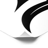 Dragon Styled Letter B, Dragon Alphabet, Monogram Foto Afdruk (Hoek)