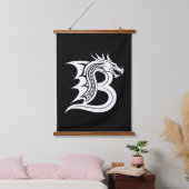 Dragon Styled Letter B, Dragon Alphabet, Monogram Hangend Wandkleed (Slaapkamer)