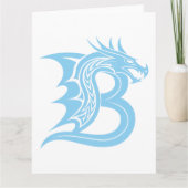 Dragon Styled Letter B, Dragon Alphabet, Monogram Kaart (Voorkant)