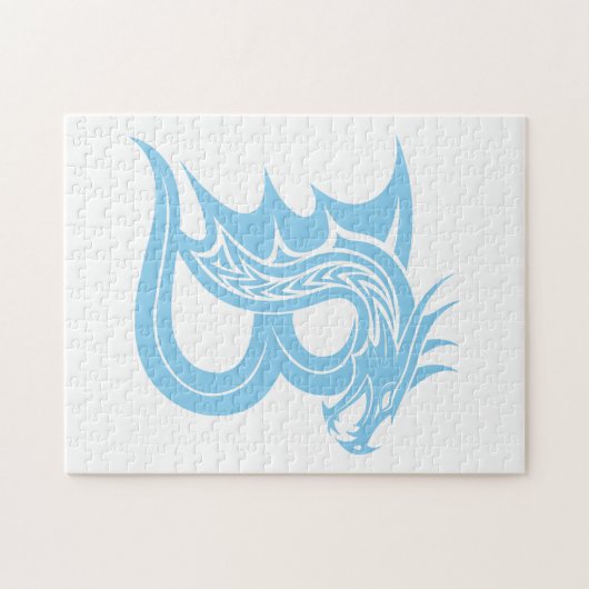 Dragon Styled Letter B, Dragon Alphabet, Monogram Legpuzzel (Horizontaal)