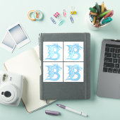 Dragon Styled Letter B, Dragon Alphabet, Monogram Sticker (iPad Cover)