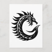 Dragon Styled Letter C, Dragon Alphabet, Monogram Briefkaart (Voorkant)