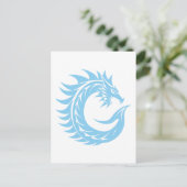 Dragon Styled Letter C, Dragon Alphabet, Monogram Briefkaart (Staand voorkant)