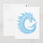 Dragon Styled Letter C, Dragon Alphabet, Monogram Briefkaart (Voorkant / Achterkant)