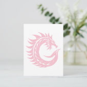Dragon Styled Letter C, Dragon Alphabet, Monogram Briefkaart (Staand voorkant)