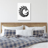 Dragon Styled Letter C, Dragon Alphabet, Monogram Canvas Afdruk (Insitu (Slaapkamer))