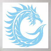 Dragon Styled Letter C, Dragon Alphabet, Monogram Folie Afdrukken (Voorkant)