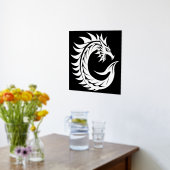 Dragon Styled Letter C, Dragon Alphabet, Monogram Folie Afdrukken (Laag (Keuken))