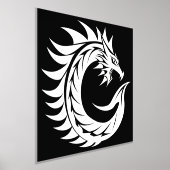 Dragon Styled Letter C, Dragon Alphabet, Monogram Folie Afdrukken (Laagn)