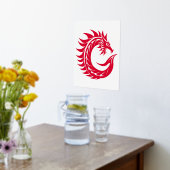 Dragon Styled Letter C, Dragon Alphabet, Monogram Folie Afdrukken (Laag (Keuken))