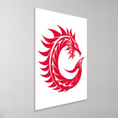 Dragon Styled Letter C, Dragon Alphabet, Monogram Folie Afdrukken (Laagn)