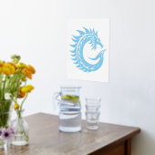 Dragon Styled Letter C, Dragon Alphabet, Monogram Folie Afdrukken (Laag (Keuken))