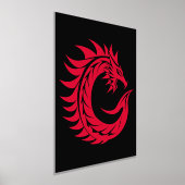 Dragon Styled Letter C, Dragon Alphabet, Monogram Folie Afdrukken (Laagn)