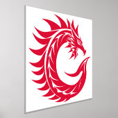 Dragon Styled Letter C, Dragon Alphabet, Monogram Folie Afdrukken (Laagn)