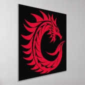 Dragon Styled Letter C, Dragon Alphabet, Monogram Folie Afdrukken (Laagn)