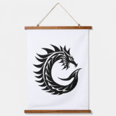 Dragon Styled Letter C, Dragon Alphabet, Monogram Hangend Wandkleed (Voorkant)