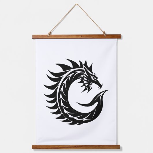 Dragon Styled Letter C, Dragon Alphabet, Monogram Hangend Wandkleed (Voorkant)