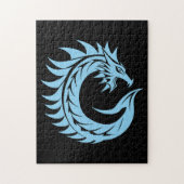 Dragon Styled Letter C, Dragon Alphabet, Monogram Legpuzzel (Verticaal)