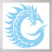 Dragon Styled Letter C, Dragon Alphabet, Monogram Poster (Voorkant)