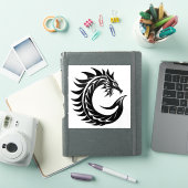 Dragon Styled Letter C, Dragon Alphabet, Monogram Sticker (iPad Cover)