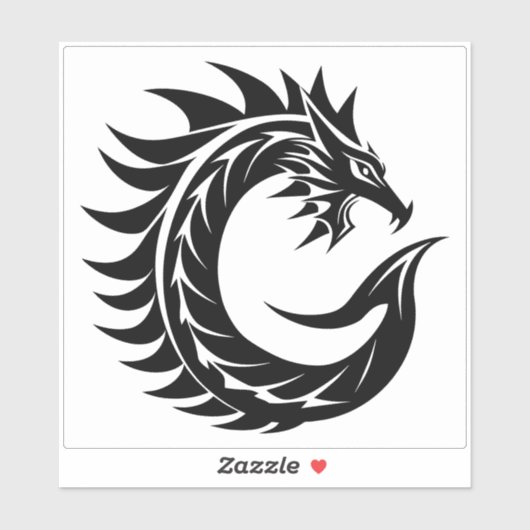 Dragon Styled Letter C, Dragon Alphabet, Monogram Sticker (Vel)