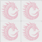 Dragon Styled Letter C, Dragon Alphabet, Monogram Sticker (Voorkant)