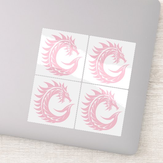 Dragon Styled Letter C, Dragon Alphabet, Monogram Sticker (Detail)
