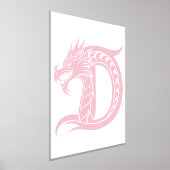 Dragon Styled Letter D, Dragon Alphabet, Monogram Folie Afdrukken (Laagn)